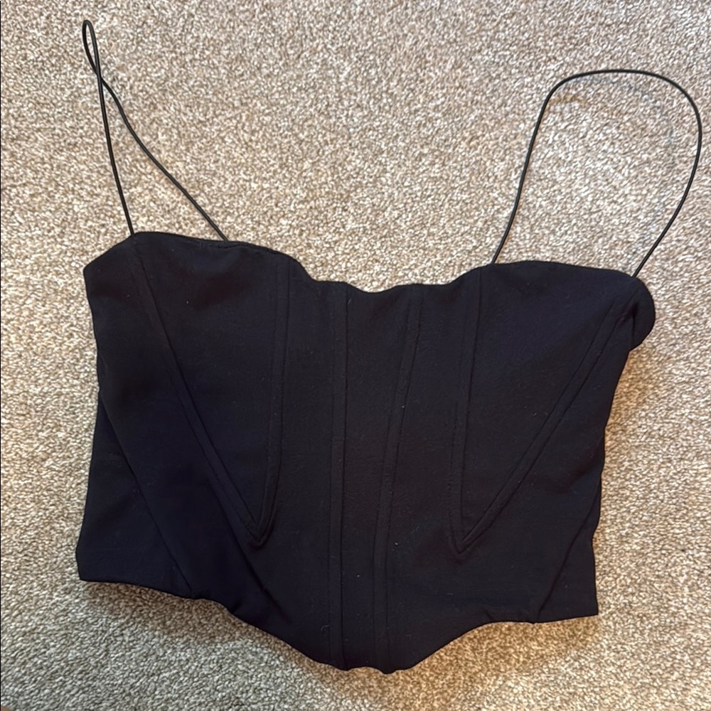 Joah Brown black corset top